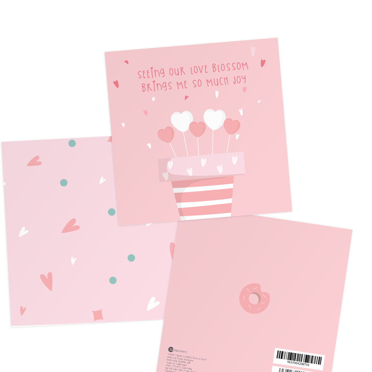 Thiệp tình yêu LOVE IS PINK