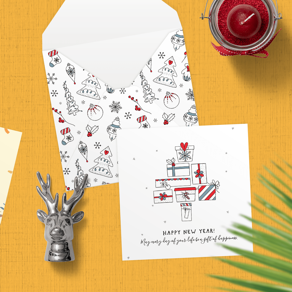 Thiệp năm mới Gift of Happiness