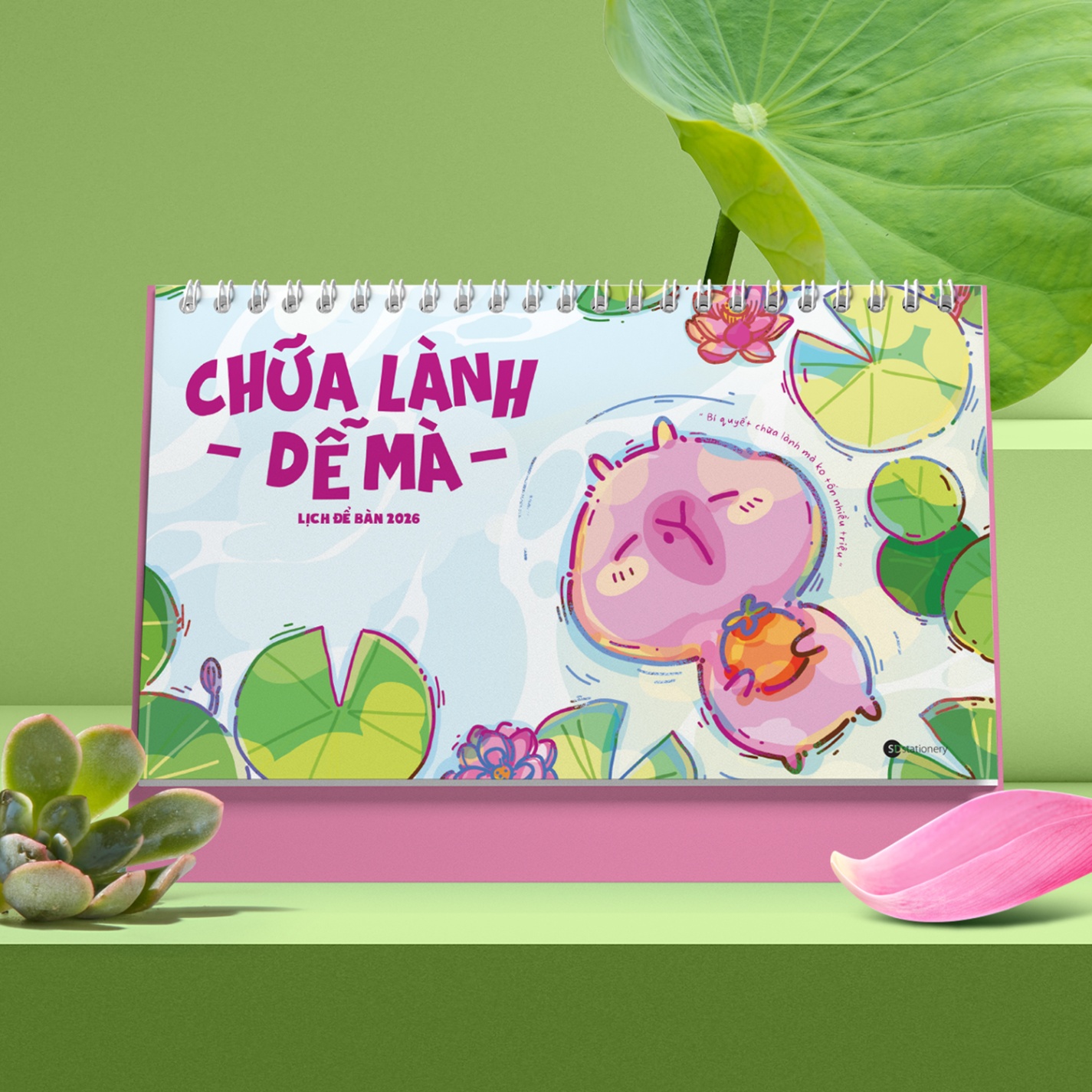 Lịch bàn 2026 Chữa Lành Dễ Mà