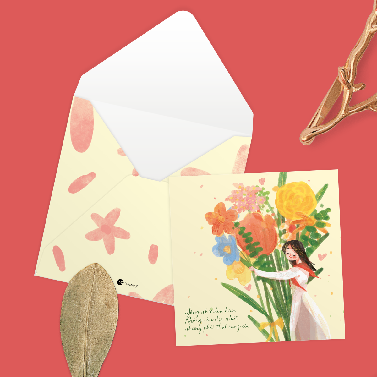 Thiệp phụ nữ Đóa Hoa