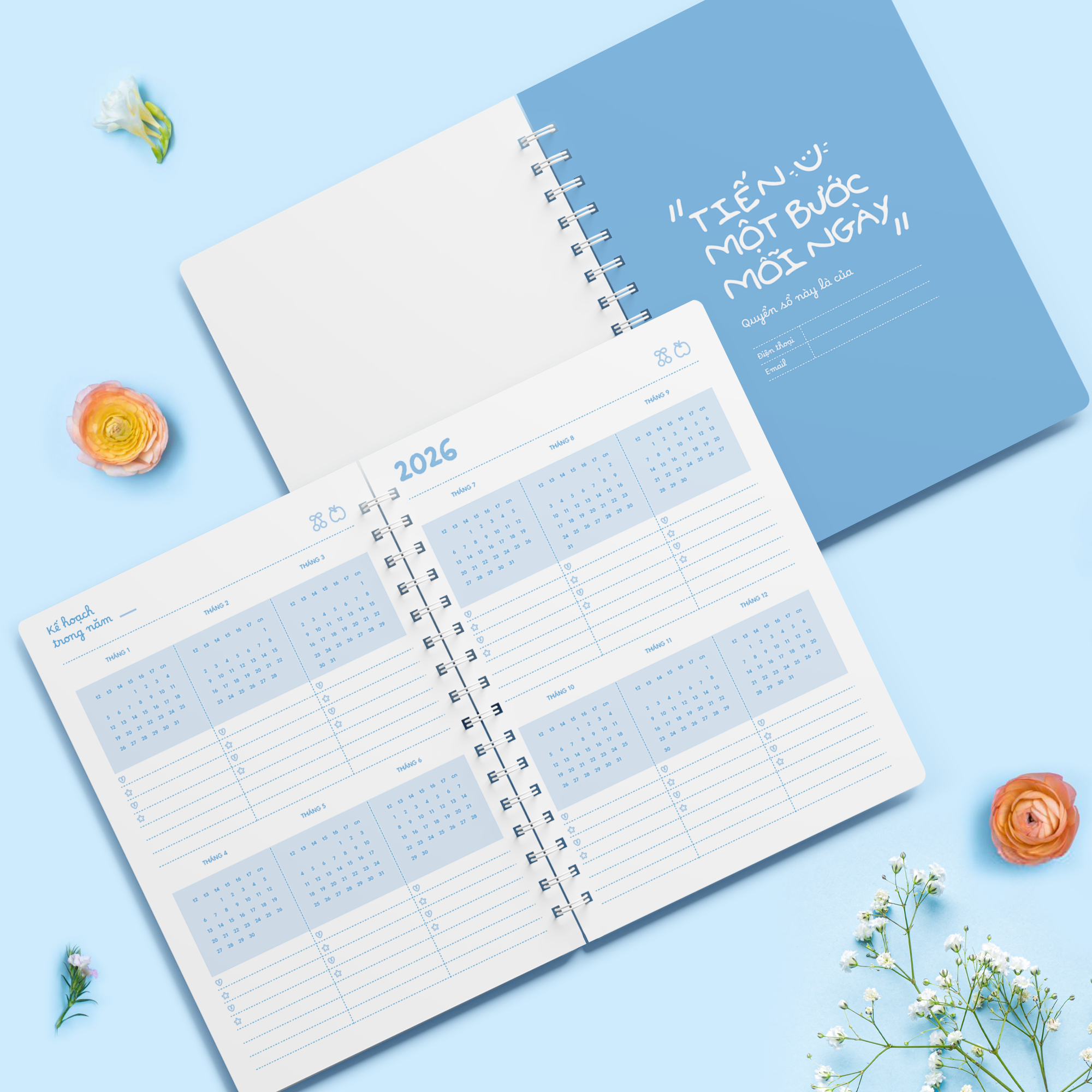 Sổ planner 365 ngày 2026 Cứ Đi Rồi Sẽ Đến