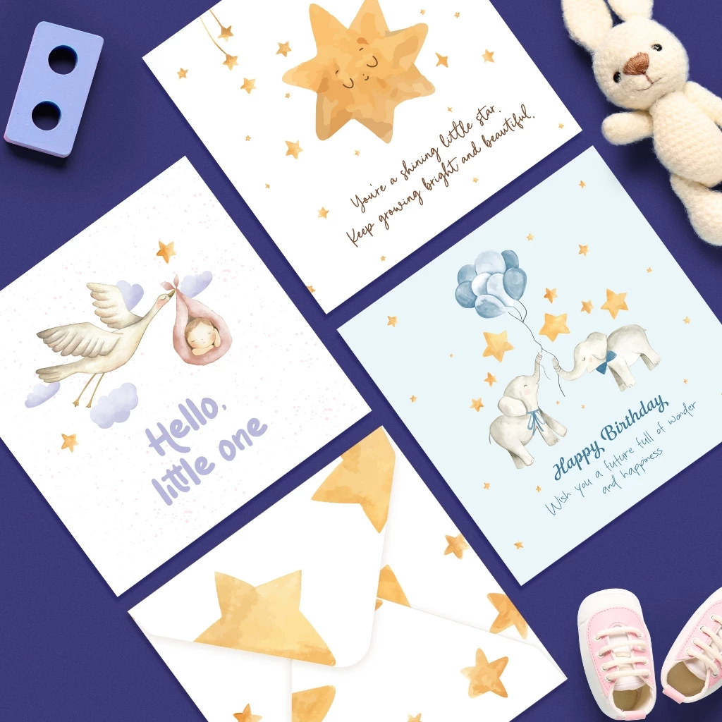 Thiệp sinh nhật, thôi nôi em bé LITTLE ONE