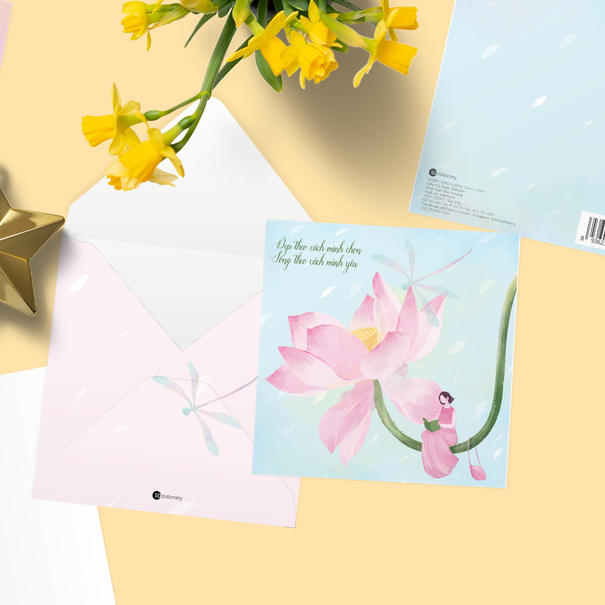 Thiệp mừng phụ nữ DÁNG SEN