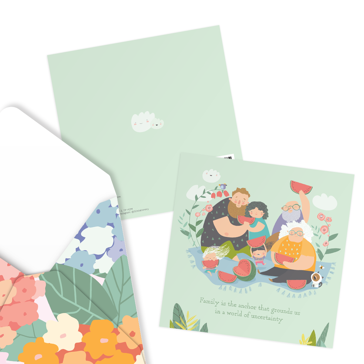 Thiệp tặng người thân gia đình CHERISHED BOND