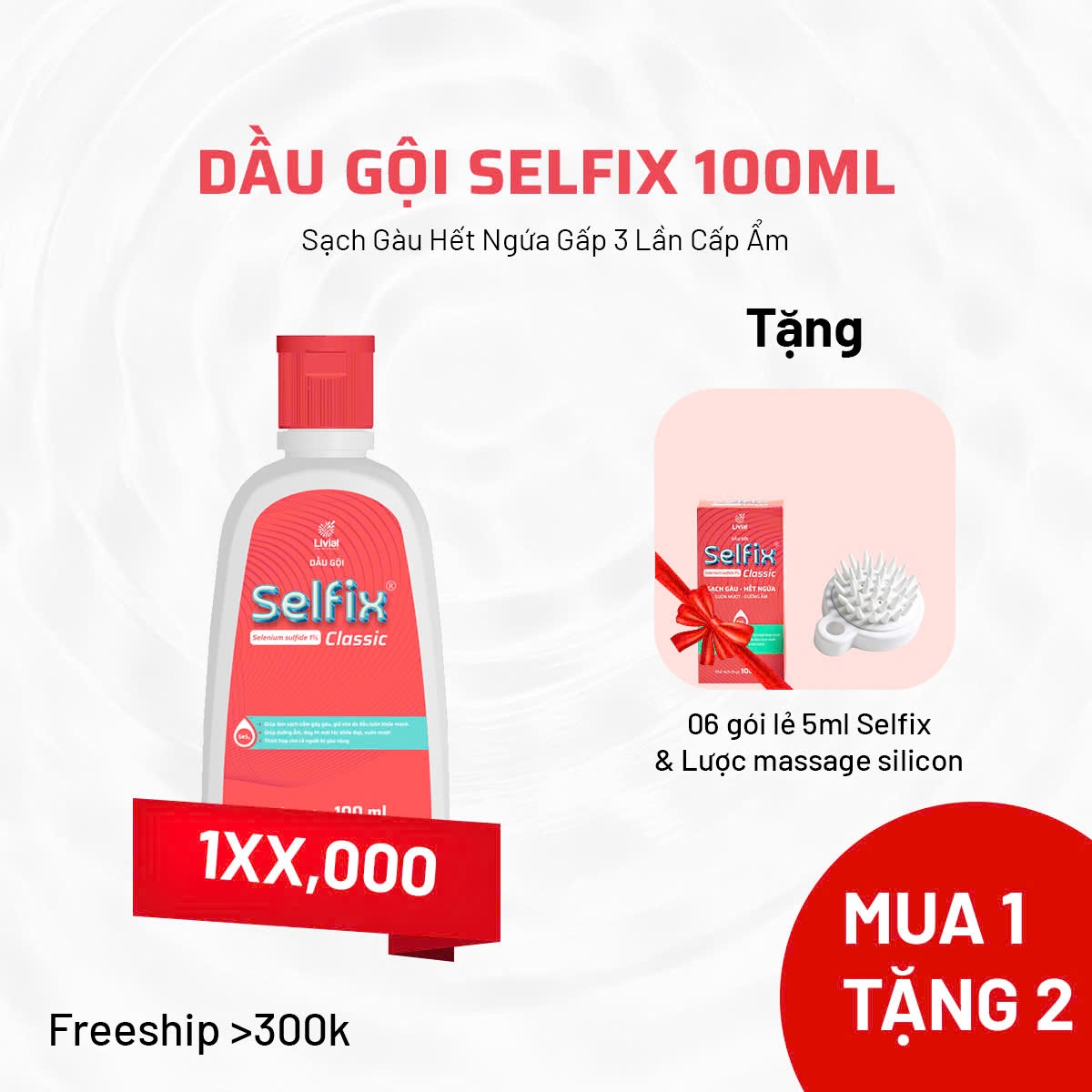 Dầu Gội Selfix Sạch Gàu Hết Ngứa Gấp 3 Lần Cấp Ẩm Thương Hiệu Better Me Dung Tích 100ml