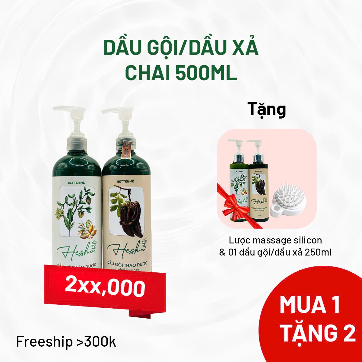 Dầu Gội Hesha - chai 500ml