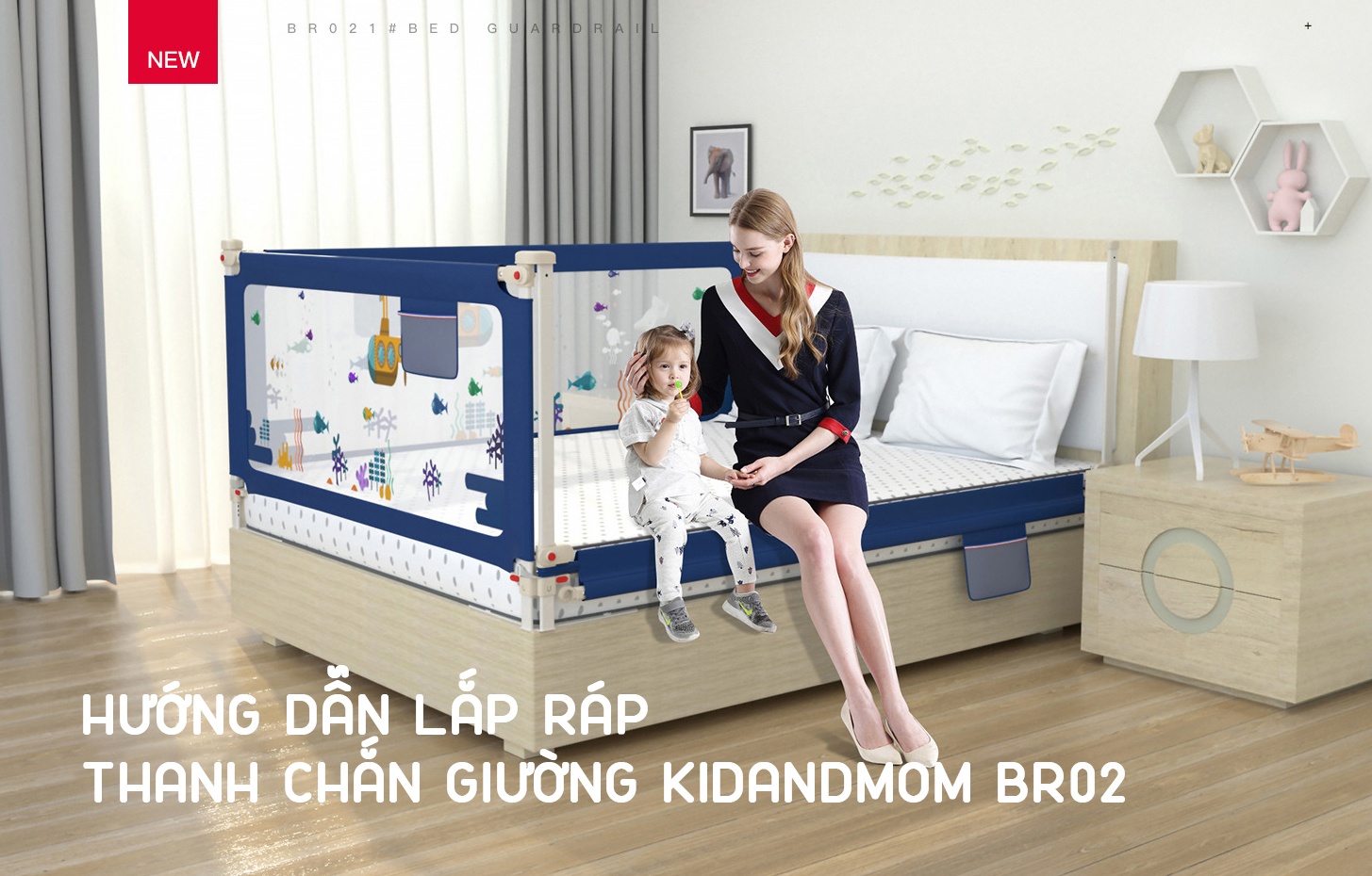Video hướng dẫn lắp ráp thanh chắn giường KidAndMom BR02