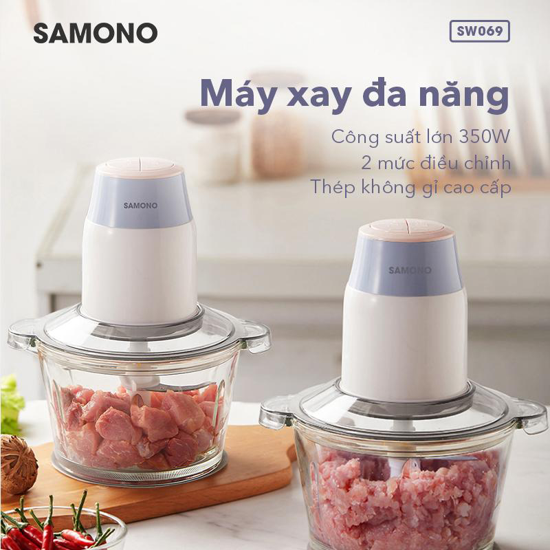 Máy xay thịt rau củ quả đa năng SAMONO SW069 dung tích 1.8L công suất 350W