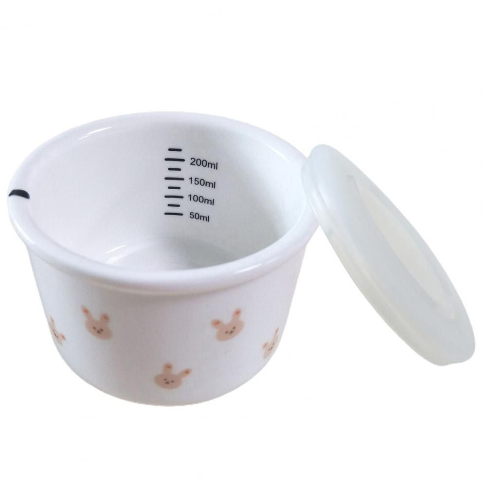 Hũ sứ đựng đồ ăn dặm nắp silicon cho bé, phong cách hàn quốc 220ml