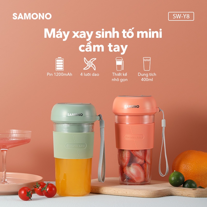Máy xay sinh tố cầm tay SAMONO SW-Y8 dung tích 400ml chính hãng