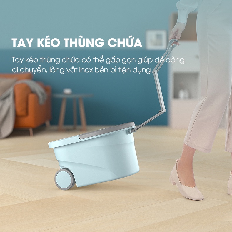 Bộ cây lau nhà thông minh xoay 360 độ SAMONO SCM012 All in One