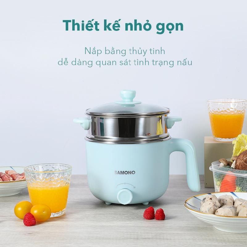 Nồi điện đa năng SAMONO SW-DG01 1.2L kèm vỉ hấp Bảo hành 12 tháng