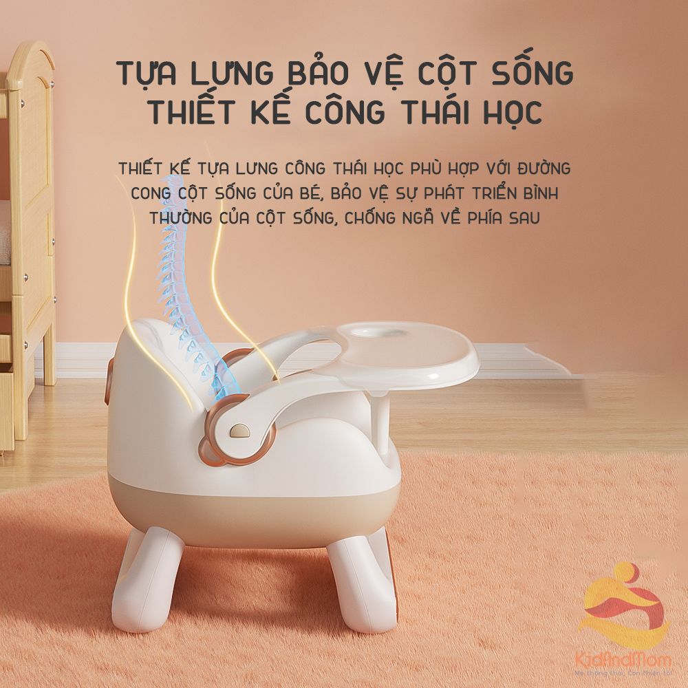 Ghế ăn dặm cho bé KidAndMom BC23 đa năng chống trượt cho bé từ 6 tháng - 6 tuổi