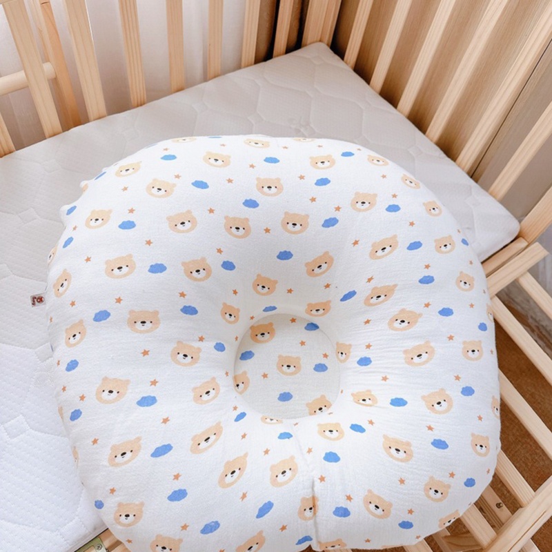 Gối Chống Trào Ngược Cho Bé Sơ Sinh Bunny Chất Xô Muslin Siêu Thoáng Mát Chống Nôn Trớ An Toàn Cho Bé