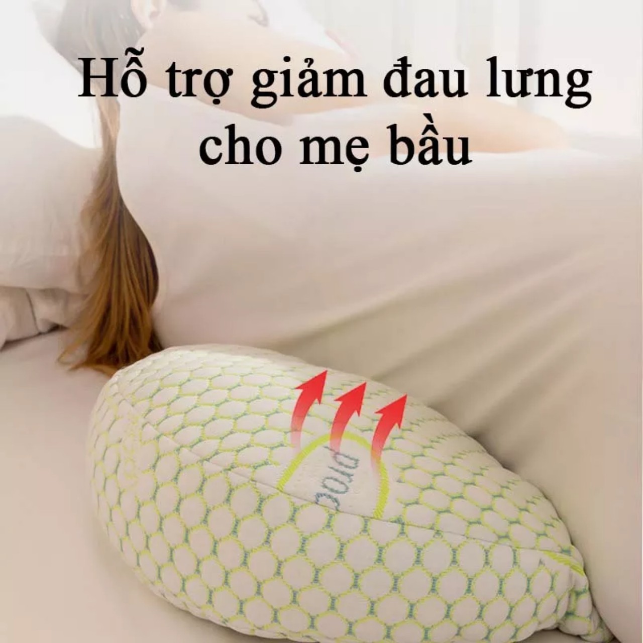 Gối bầu cánh tiên Oogaa giảm tối đa đau lưng, nâng đỡ vùng bụng hỗ trợ mẹ và bé ngủ ngon giấc tặng kèm gối phụ