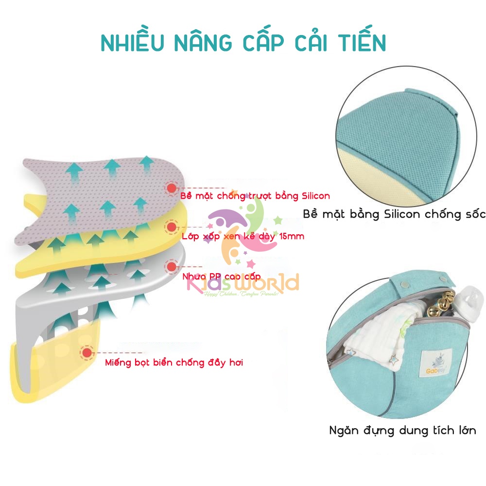 Địu ngồi em bé 4 tư thế cao cấp Gabesy cho bé từ 0 - 36 tháng tải trọng tối đa 20kg