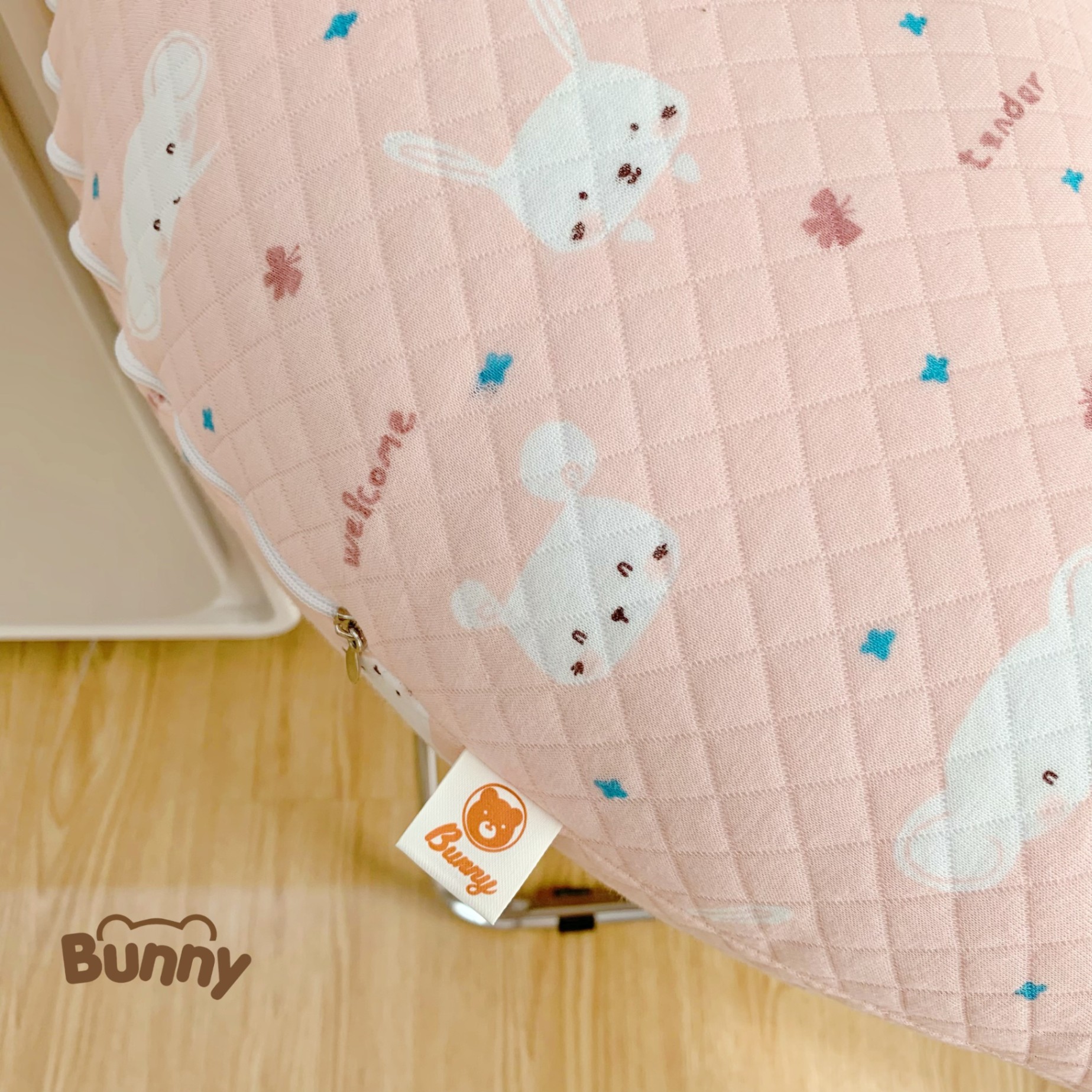 Gối chống trào ngược cho bé Bunny Cotton trần bông chống nôn trớ an toàn cho bé sơ sinh mềm mại, mỏng nhẹ và không bị nóng bí lưng