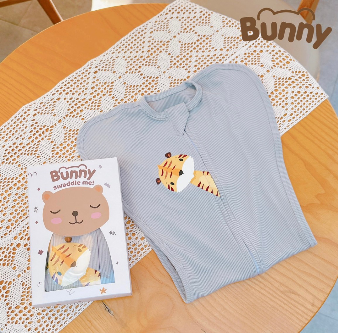 Nhộng chũn cho bé nhộng ngủ vải tăm lụa Hàn Bunny giải pháp cho bé có giấc ngủ ngon và sâu