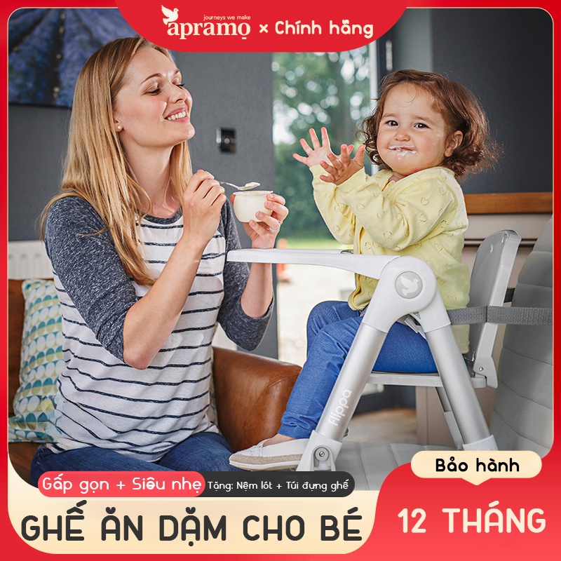 Ghế ăn dặm gấp gọn siêu nhẹ Apramo Flippa Classic Dining Booster cho bé từ 6 tháng đến 3 tuổi có thể đi du lịch