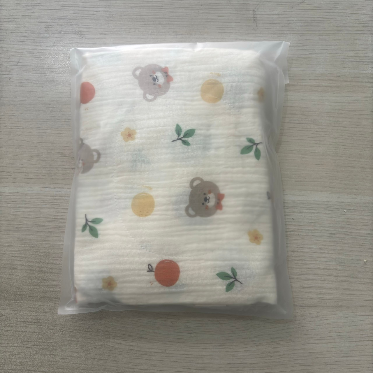 Vỏ gối chống trào ngược Bunny vải xô Muslin cho bé thoáng mát mềm mại kích thước 70x70x20cm