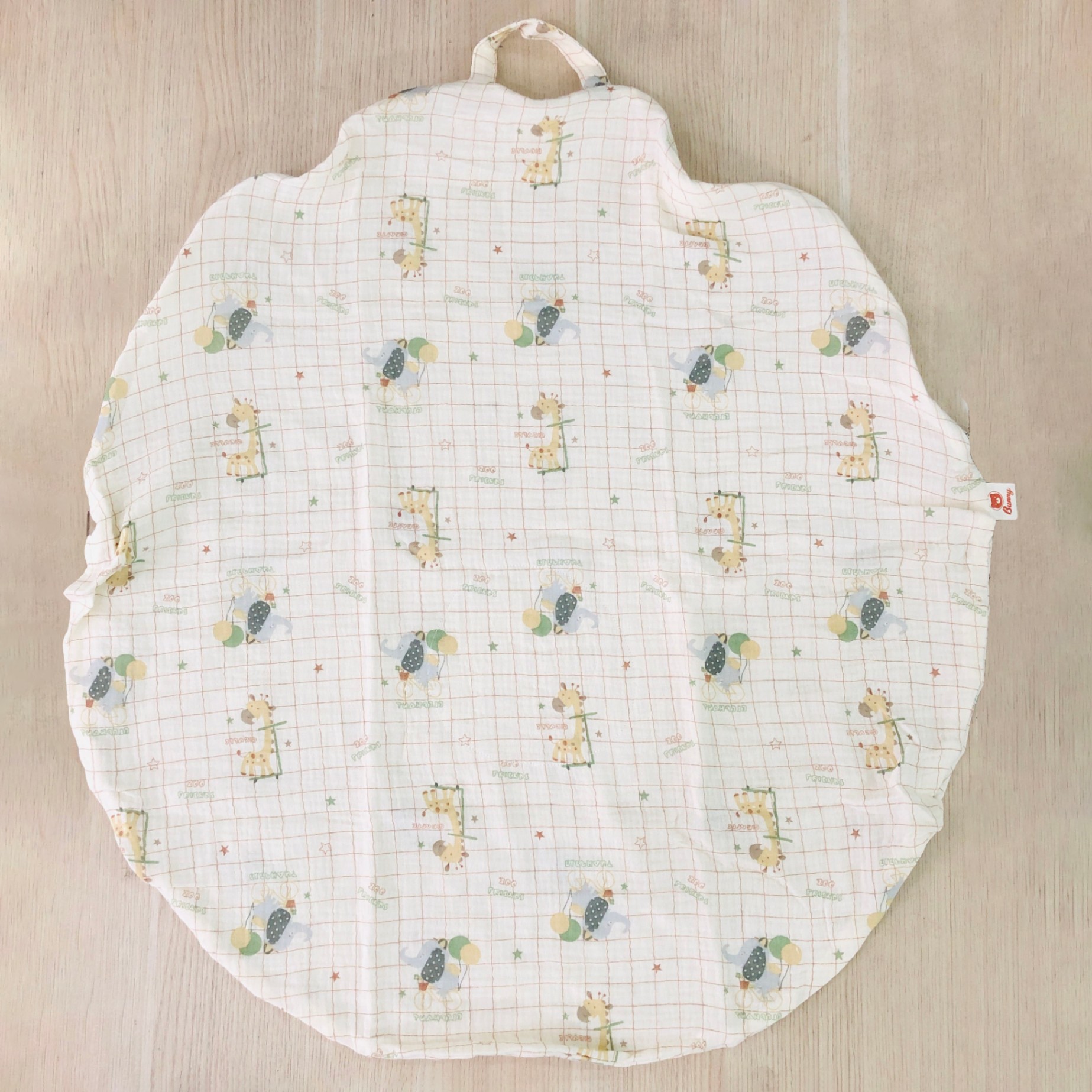 Vỏ gối chống trào ngược Bunny vải xô Muslin cho bé thoáng mát mềm mại kích thước 70x70x20cm