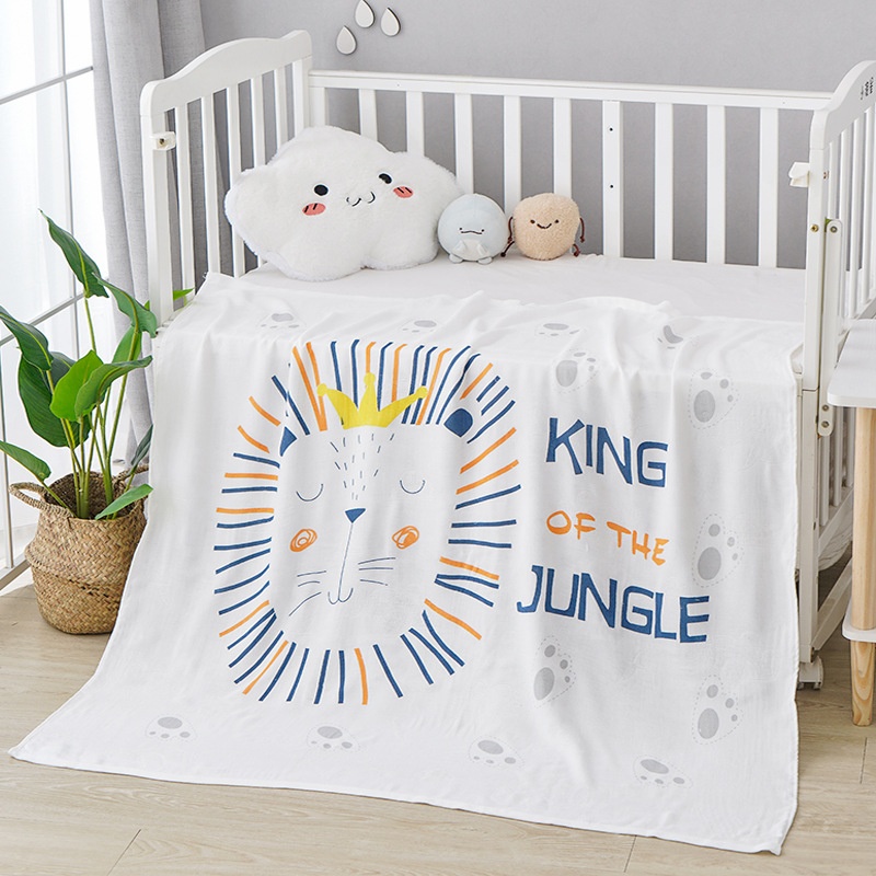 Chăn lụa sợi tre cho bé vải Cotton mềm mại thoáng mát phù hợp đắp cho bé nằm điều hòa mùa hè