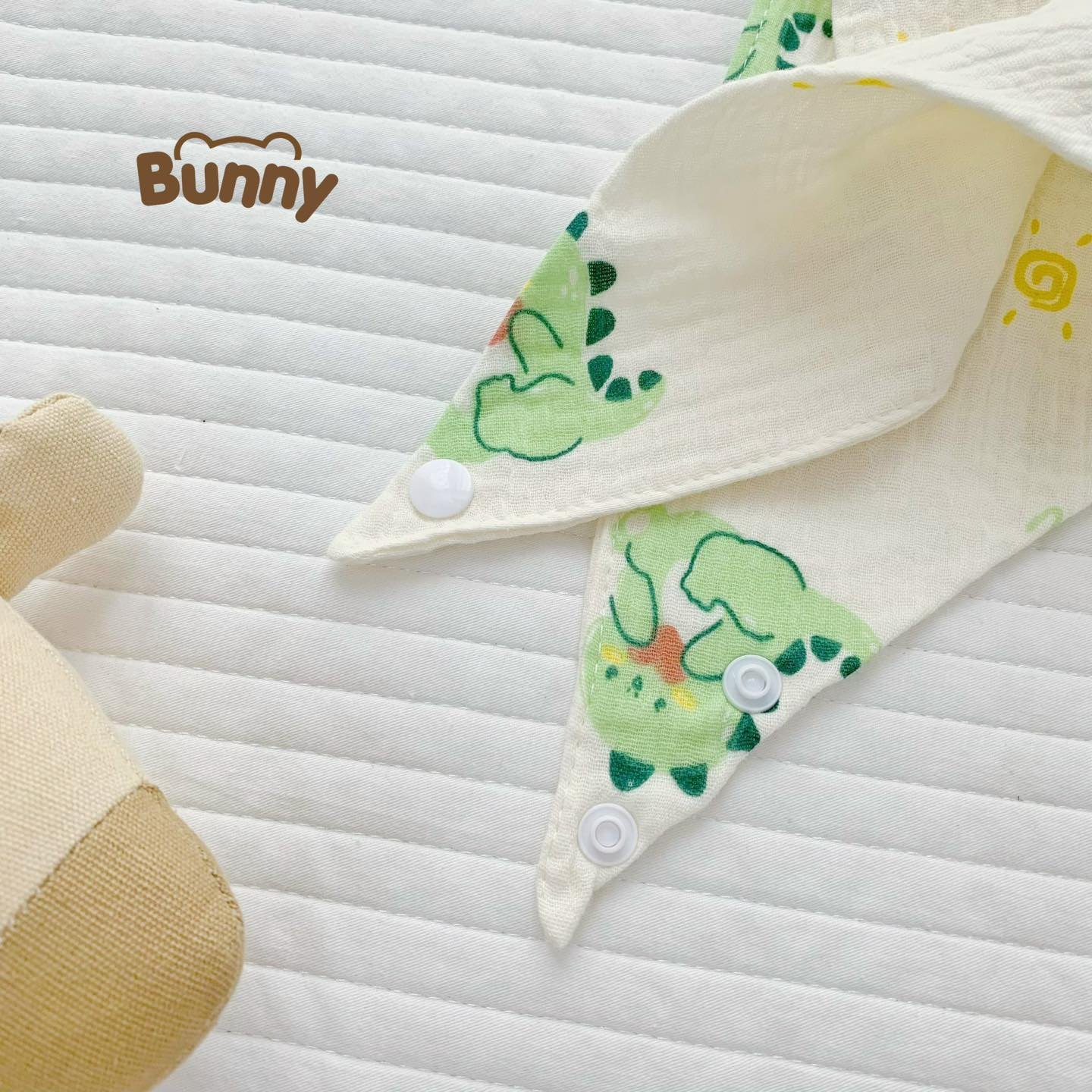 Set 5 yếm tam giác cho bé, khăn quàng cổ 100% Muslin mềm mại an toàn cho bé trai bé gái hoạ tiết xinh