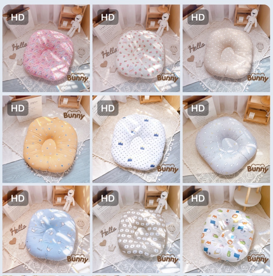 Gối chống trào ngược cho bé Bunny cao cấp vải Cotton Hàn chống nôn trớ an toàn cho bé kích thước 70x70x20cm