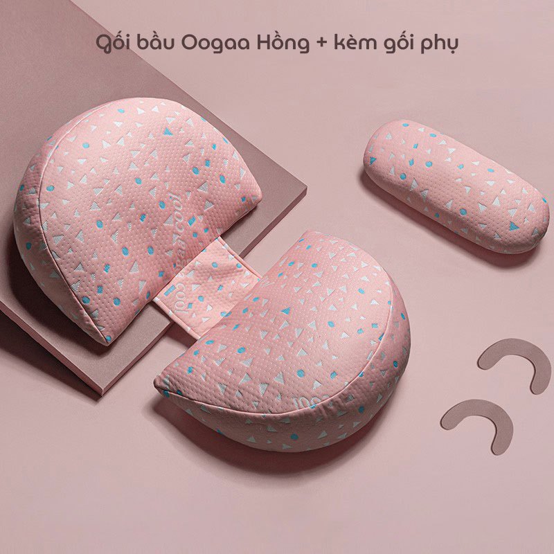 Gối bầu cánh tiên Oogaa giảm tối đa đau lưng, nâng đỡ vùng bụng hỗ trợ mẹ và bé ngủ ngon giấc tặng kèm gối phụ