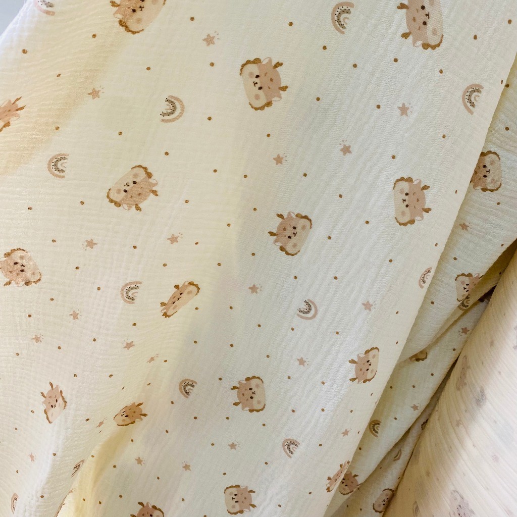 Khăn đa năng cho bé Bunny sợi tre vải xô Muslin 2 lớp làm khăn tắm, khăn quấn, chăn mỏng kích thước 1mx1m