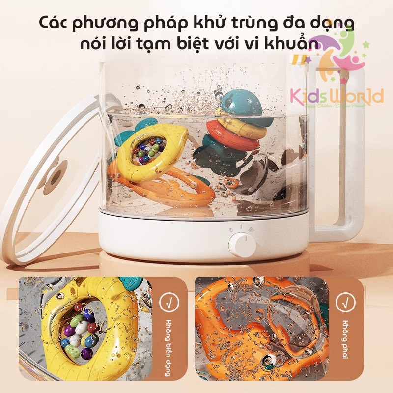 Bộ đồ chơi xúc xắc gặm nướu cho bé 10 chi tiết BABY hộp đựng vali kéo dễ thương cao cấp, có thể tiệt trùng