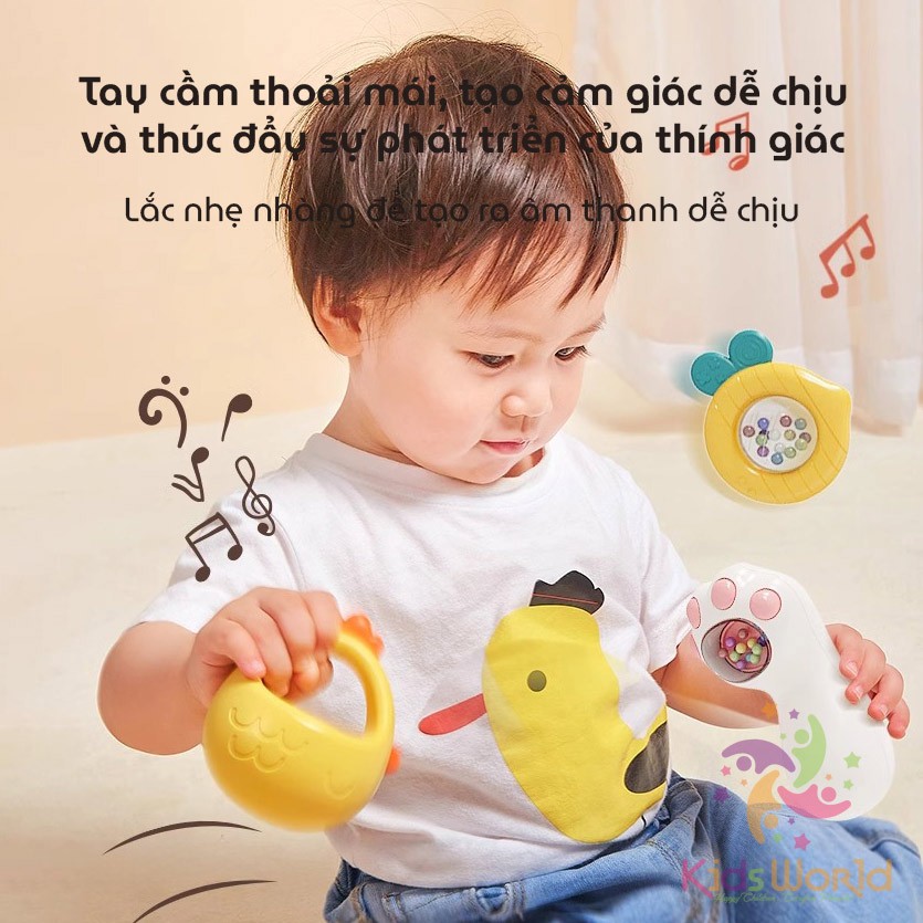 Bộ đồ chơi xúc xắc gặm nướu cho bé 10 chi tiết BABY hộp đựng vali kéo dễ thương cao cấp, có thể tiệt trùng