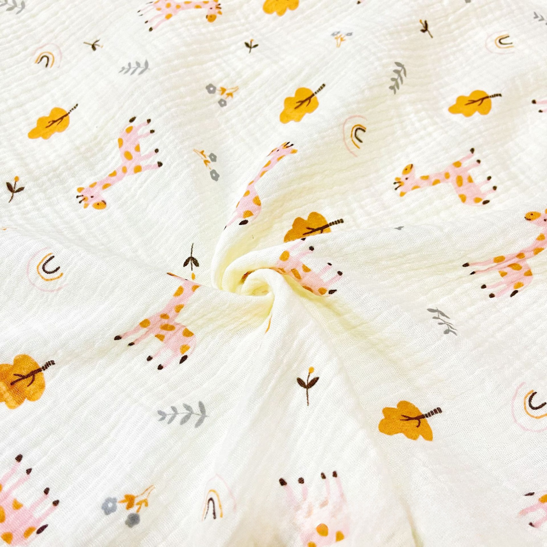 Set 6 khăn sữa vải xô Muslin Bunny 100% Organic 2 lớp dày dặn, thấm hút, kháng khuẩn siêu mềm mịn cho bé sơ sinh