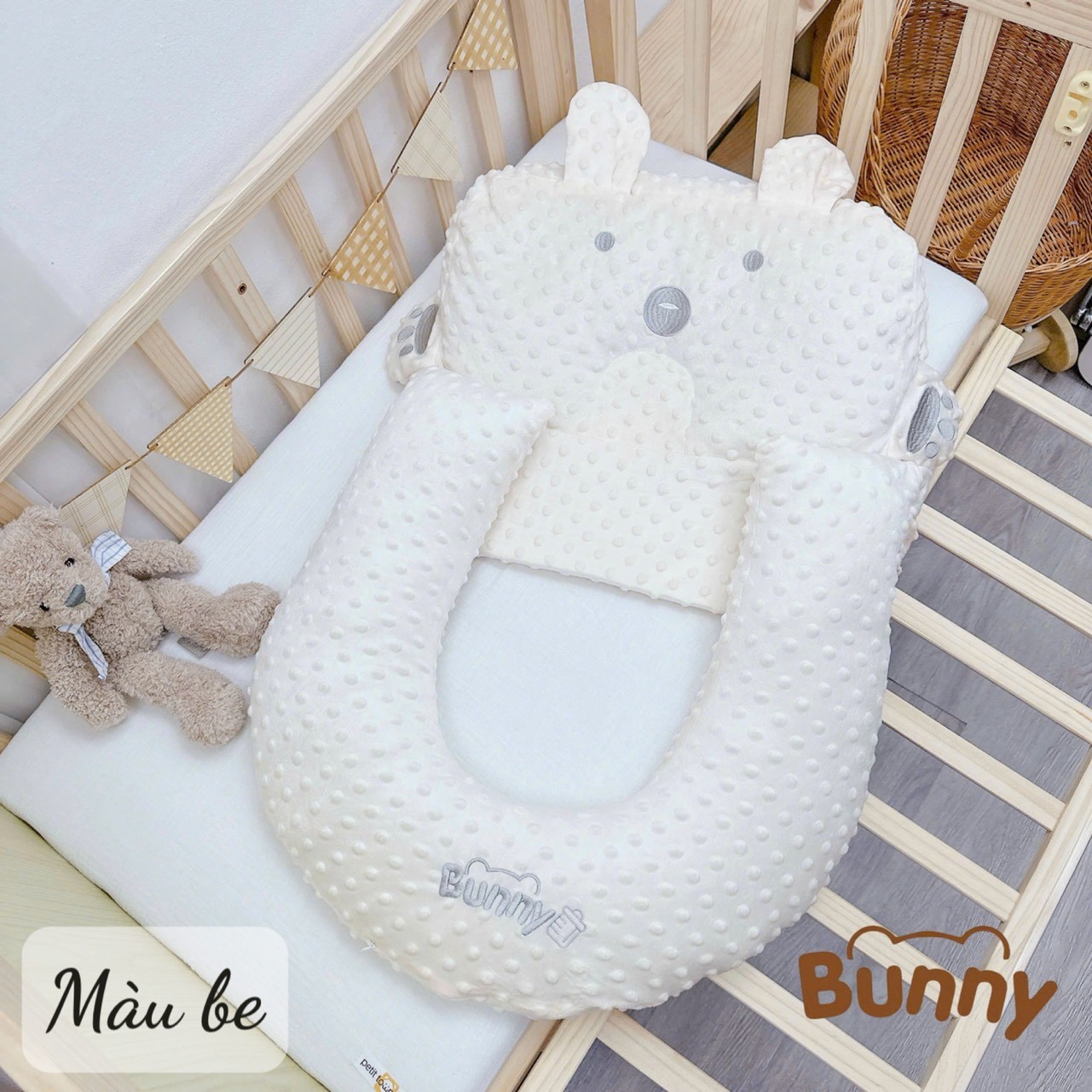 Đệm chống trào ngược Bunny thế hệ mới siêu xịn sò đa năng làm gối chống bẹp đầu, làm gối chống trào ngược, làm đệm ngủ đúng tư thế