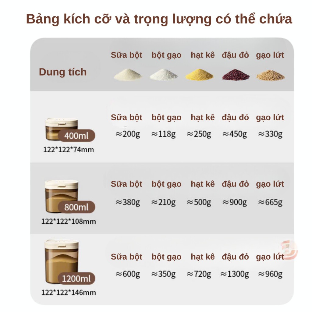 Hộp đựng sữa bột cao cấp KidsWorld hộp trữ sữa dung tích 800ml, 1200ml chống ẩm hút chân không, thìa từ tính tiện lợi cho bé