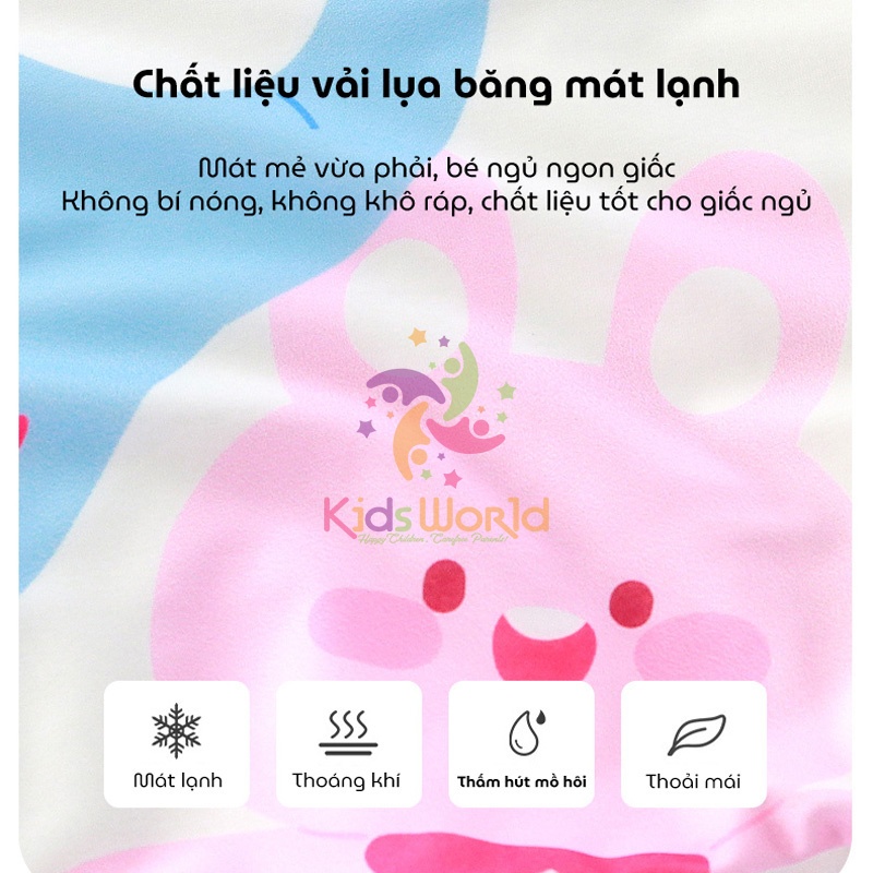Gối cao su non cho bé từ 1 đến 12 tuổi KidsWorld ZT161 với 2 lõi tùy chỉnh độ cao mềm mại chống lệch xương cổ, mỏi vai gáy