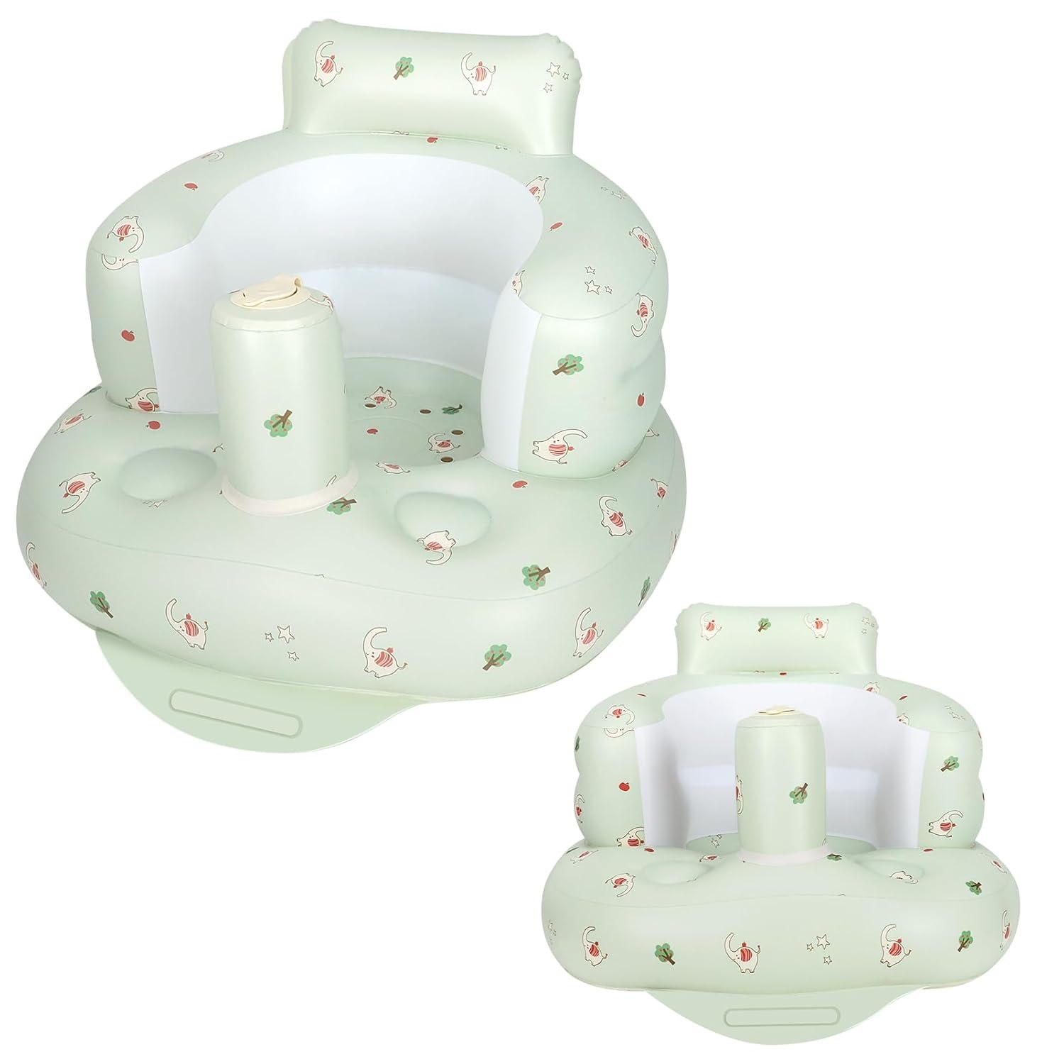 Ghế hơi cho bé tập ngồi, ăn dặm KidsWorld có tích hợp bơm hơi, chống ngã cao cấp dành cho bé từ 4 tháng tuổi trở lên