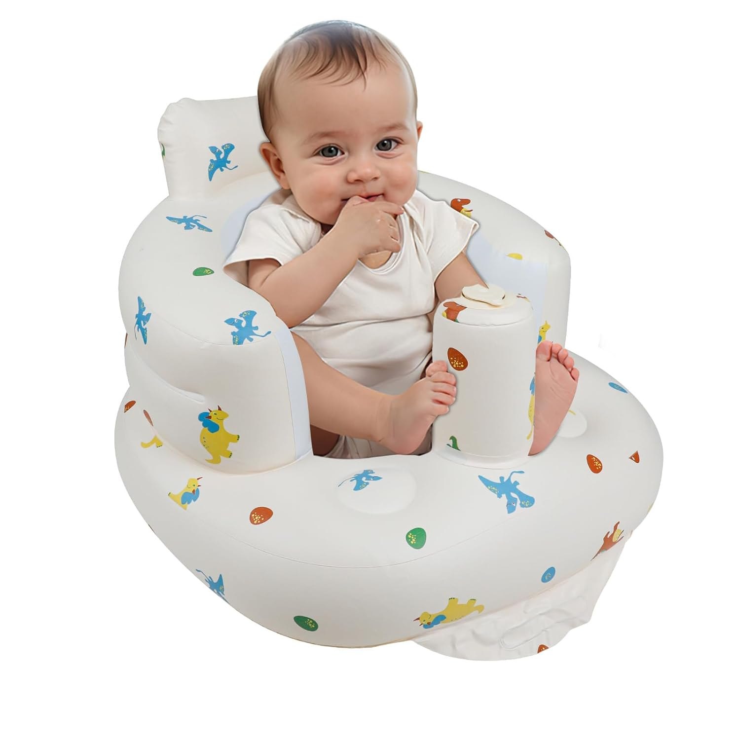 Ghế hơi cho bé tập ngồi, ăn dặm KidsWorld có tích hợp bơm hơi, chống ngã cao cấp dành cho bé từ 4 tháng tuổi trở lên