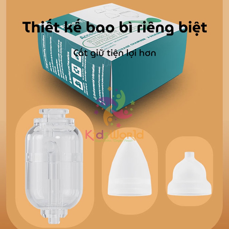 Phụ kiện đầu hút thay thế cho dụng cụ hút mũi cầm tay với 2 đầu hút silicon an toàn
