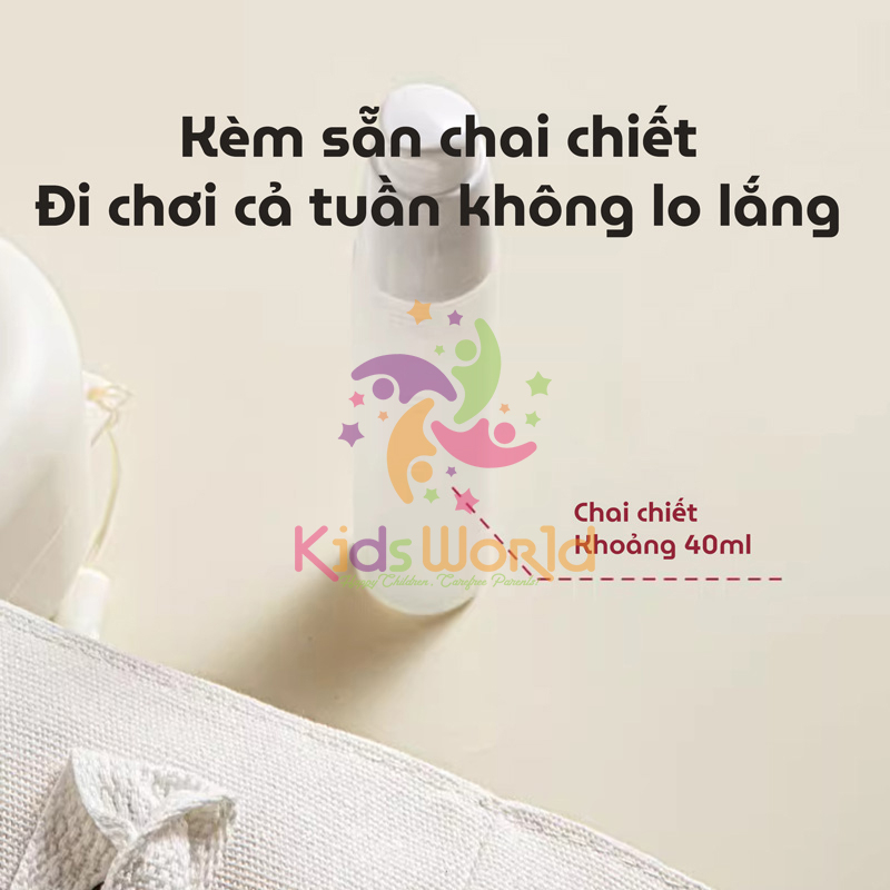 Hộp cọ rửa vệ sinh bình sữa 6 chi tiết KidsWorld hình tàu vũ trụ chất liệu silicon mềm mại cao cấp