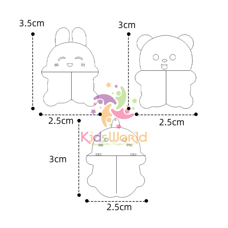Miếng dán góc bàn 3 cạnh hình thú chống va chạm KidsWorld miếng dán chống va chạm cho trẻ em, miếng dán bảo vệ trẻ em
