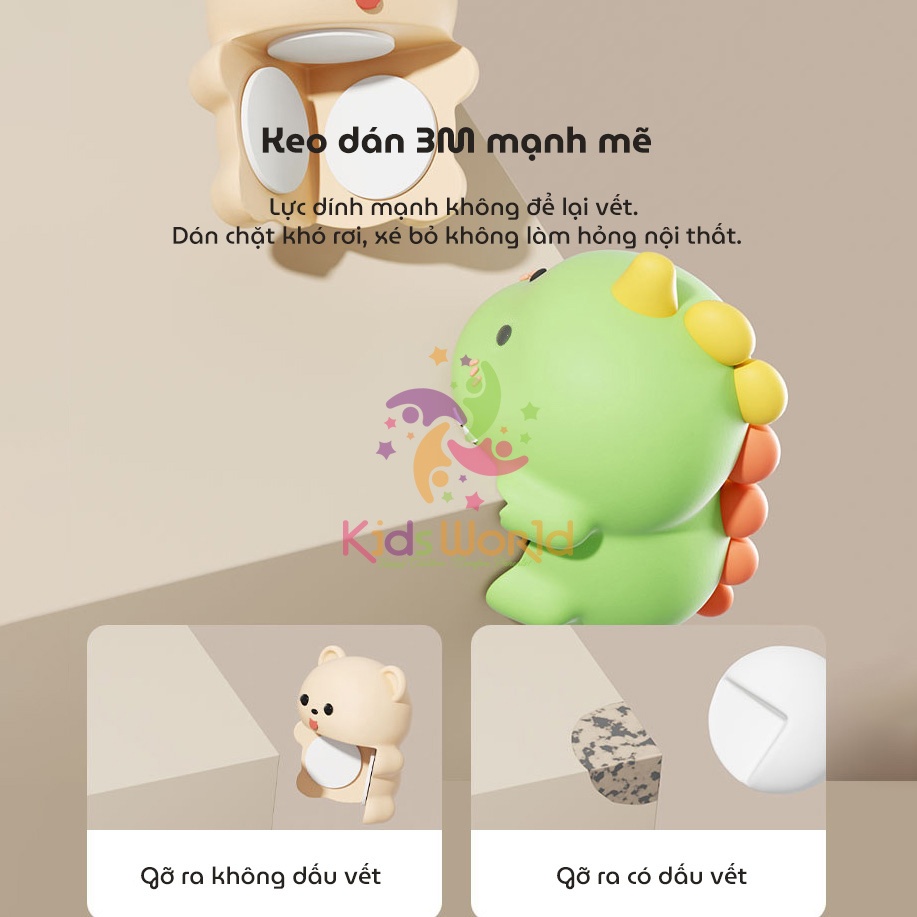 Miếng dán góc bàn 3 cạnh hình thú chống va chạm KidsWorld miếng dán chống va chạm cho trẻ em, miếng dán bảo vệ trẻ em