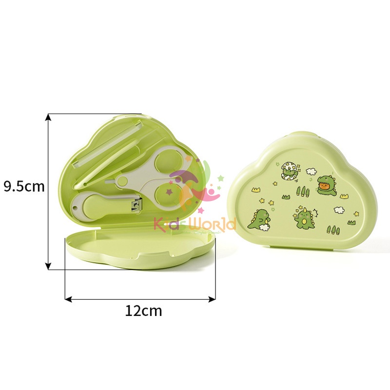 Bộ dụng cụ cắt móng tay, móng chân KidsWorld hình đám mây chống kẹp cho bé sơ sinh