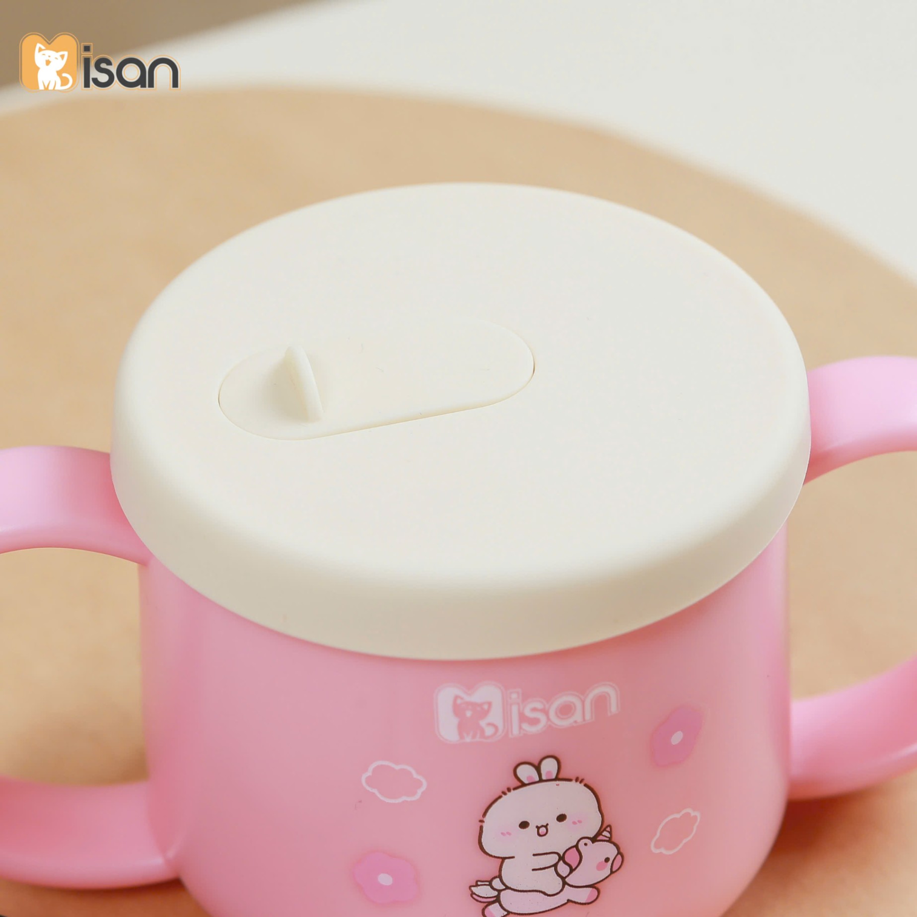 Cốc tập uống nước, tập hút Misan dung tích 250ml có chức năng báo nóng cảm biến nhiệt tiện lợi cho bé