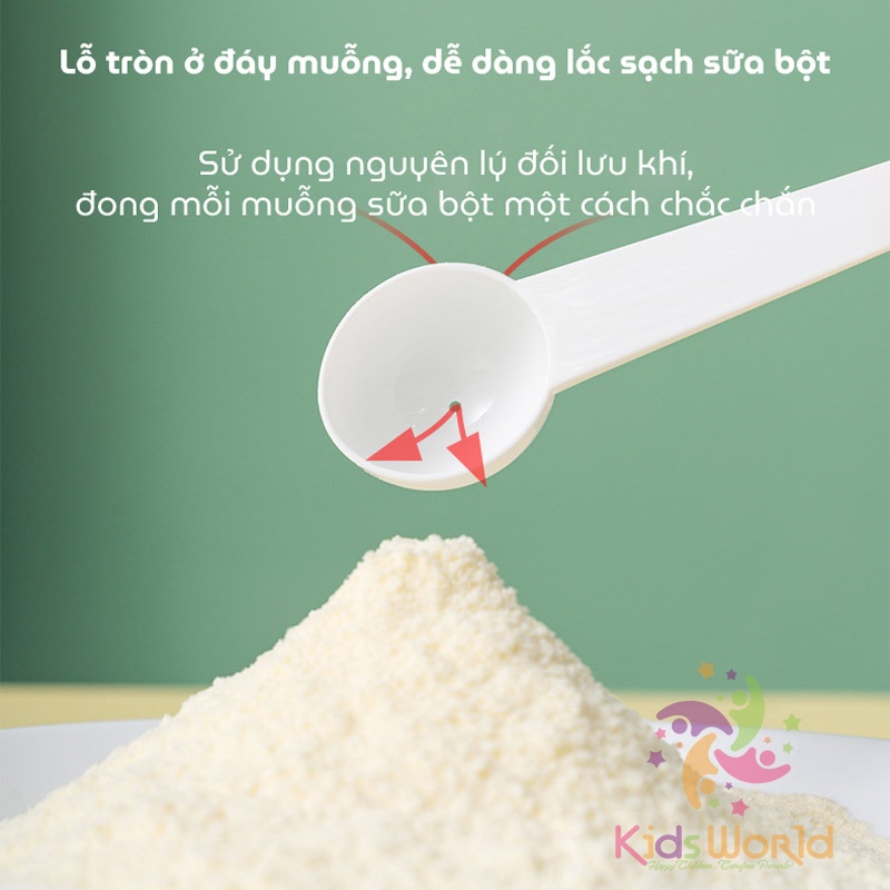 Hộp đựng sữa bột, trữ sữa bột cho bé di động KidsWorld hình khủng long dễ thương kèm thìa tiện lợi cho bé khi đi chơi, du lịch