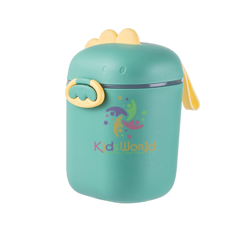 Hộp đựng sữa bột, trữ sữa bột cho bé di động KidsWorld hình khủng long dễ thương kèm thìa tiện lợi cho bé khi đi chơi, du lịch