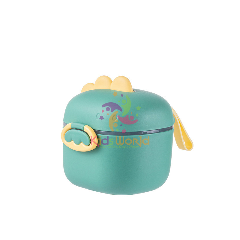 Hộp đựng sữa bột, trữ sữa bột cho bé di động KidsWorld hình khủng long dễ thương kèm thìa tiện lợi cho bé khi đi chơi, du lịch