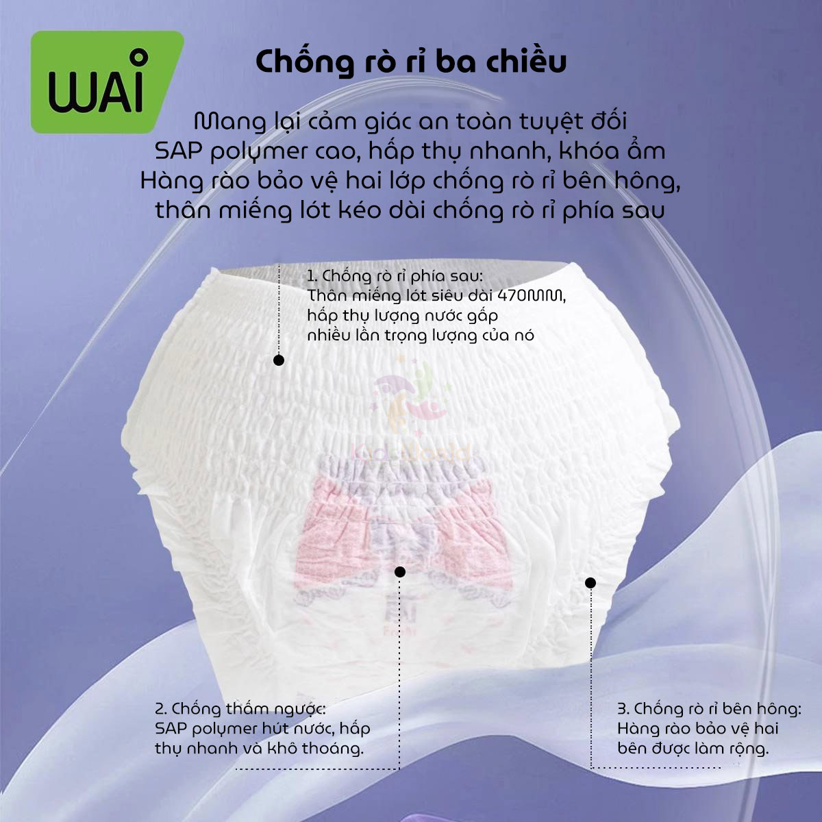 Băng vệ sinh dạng quần dùng 1 lần Wai Disposable Period Underwear cho mẹ bầu sau sinh