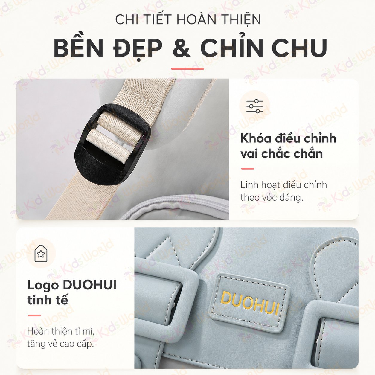 Balo bỉm sữa giữ nhiệt bình sữa DUOHUI sức chứa lớn thời trang cao cấp đựng đồ cho mẹ và bé