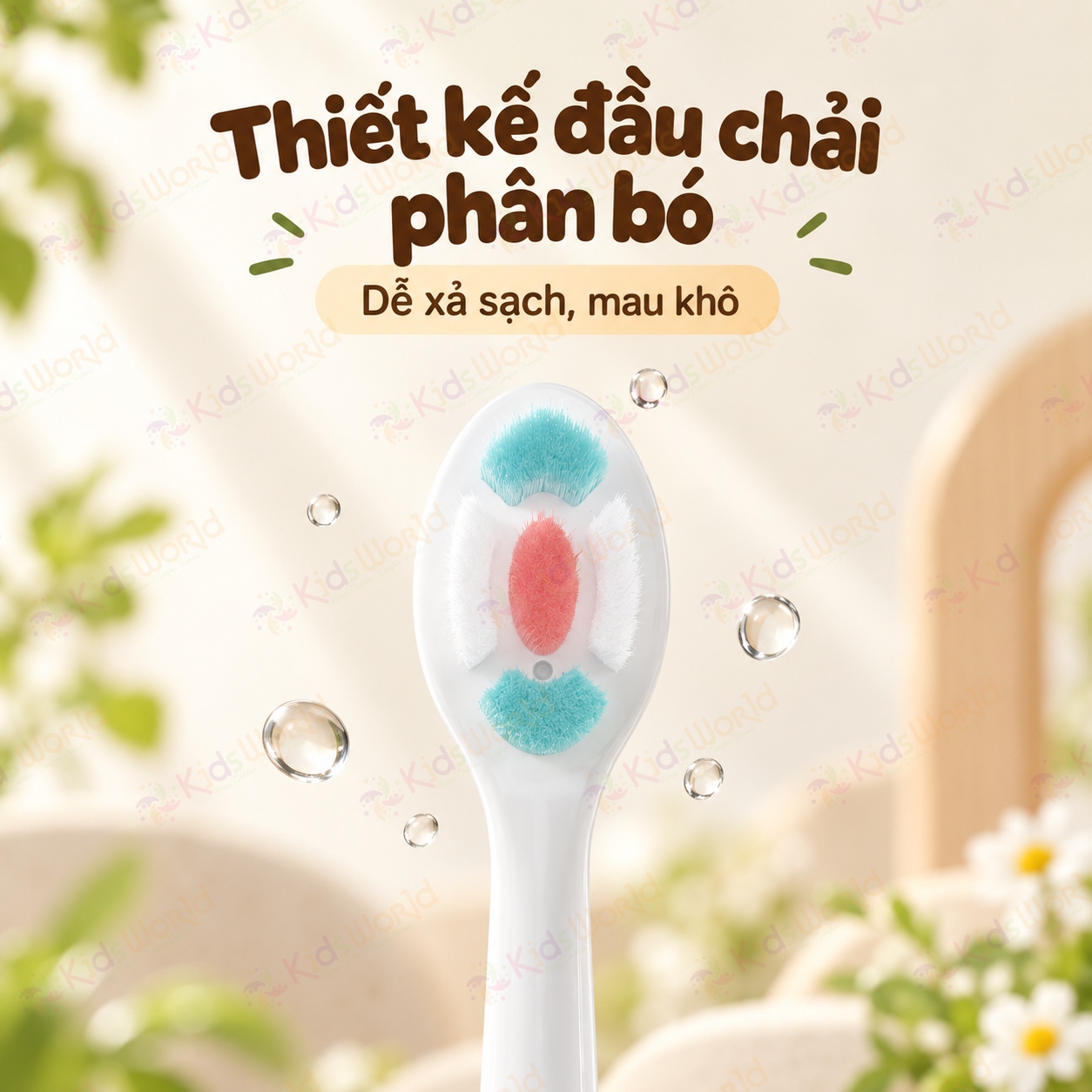 Bàn chải đánh răng cho bé OralGos hình khủng long 0–6 tuổi, lông pbt siêu mềm 0.12mm, tay cầm chống trượt